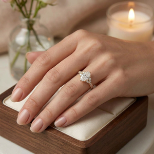 Bague Vintage de Luxe Ovale en Moissanite avec Bande Gravée Filigrane, Pierres d'Accordéon, Testée au Diamant, Sertie à Griffes, Certifiée GRA - Product Image 6