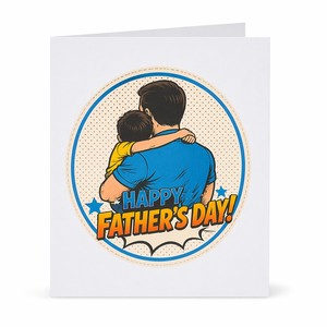 Best Dad Ever 3D Pop-Up Greeting Card Father's Day <b>Paper</b> Card With Stars And Comic Design - Product Image 3
