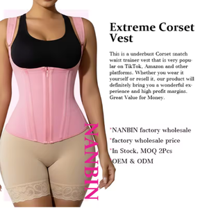 Corsé de malla rígida de alta compresión para mujer |   Faja Reductora de Cintura Tipo Reloj de Arena, Faja Colombiana Moldeadora de Abdomen, Chaleco Moldeador Corporal - Product Image 3