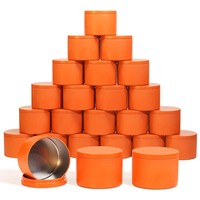 Hochwertige leere runde Metalldosen in Mattschwarz, Champagnergold und Weiß für Kerzen, 4oz, 8oz, 16oz Weißblechdosen mit Deckel