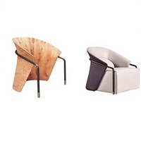 Fauteuil individuel moderne FC-2277 avec structure en contreplaqué d'eucalyptus pour la maison et le hall d'hôtel – Mobilier élégant pour salle à manger