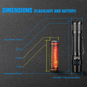 الصمام TrustFire T21R 2600LM الذاتي الواقي التكتيكية مصباح يدوي مصباح ليد جيب - Product Image 6