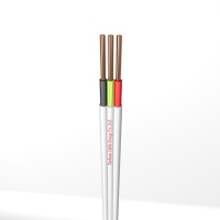 Kabel Twin dan Earth 1.5MM-6MM Kawat PVC Datar Elektrik Konduktor Terpilin Tegangan Terukur 300/500V untuk Penggunaan Bangunan dan Rumah Tangga