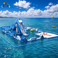 Parc aquatique gonflable commercial, parc aquatique géant pour adultes
