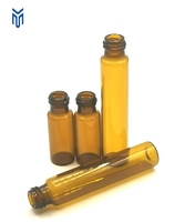 Botol Sampel Kaca Amber 5ml 10ml, Botol Minyak Esensial Mini Kecil dengan Tutup Ulir, Promo!