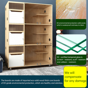 Tempo limitado <span class=keywords><strong>Cat</strong></span> Cabinet Venda quente grande luxo madeira maciça <span class=keywords><strong>Cat</strong></span> Villa casa estilo moderno Pet Hotel gaiola para gatos para Pet Shops - Product Image 4