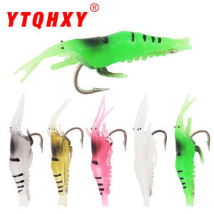Ytohxy – leurre souple en forme de crevette, 5 ou 10 pièces, qui brille dans le noir, leurre de pêche en eau douce, appâts de fond pour poissons - Product Image 3