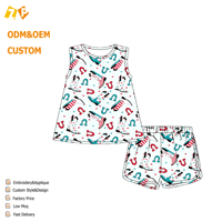 Ensemble 3 pièces en soie de lait Zhengpai pour garçons, sans manches, imprimé, confortable, vêtements d'été pour enfants, en stock, vente en gros OEM