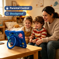 Nueva Tablet Educativa para Niños de 7 Pulgadas con Android 8, Pantalla con Protección Ocular con IA, Control Parental, Cuatro Núcleos, Wi-Fi/GSM