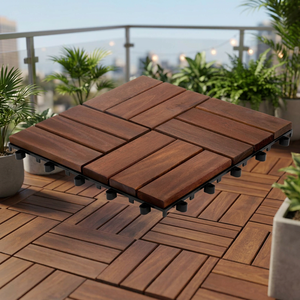 Nuevo Producto Popular FG-VG12BR Baldosa de Madera Sólida con Textura de Madera para Balcón y Exteriores, Diseño Moderno para Decoración, Antideslizante y Antibacteriano - Product Image 1