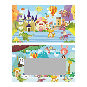 Tùy Chỉnh Tự Làm Phim Hoạt Hình Bưu Thiếp Phước Lành Tự Dính Trò Chơi May Mắn Phần Thưởng Giấy Thẻ Cào Với <span class=keywords><strong>Scratch</strong></span> Off Sticker - Product Image 5