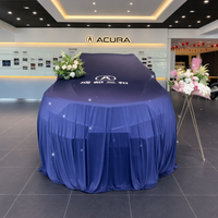 Housse de présentation pour voiture en spandex effet soie haute élasticité avec logo personnalisé pour événement automobile