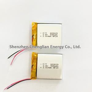602629 Chengyue-530mah צעצועים קטנים סוללה מצב מוצק 5.5 x25x35 מ "מ 530 3.7v פולימר כיס ארוך - Product Image 2