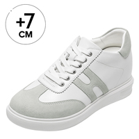 Chaussures de sport décontractées à plateforme épaisse en cuir de 7 cm, rehaussantes, confortables et tendance, fabriquées en gros par le fabricant