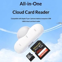 Lecteur de cartes USB Type-C 2.0 SD TF Adaptateur de mémoire OTG pour PC Tablettes Android Magnétique ABS