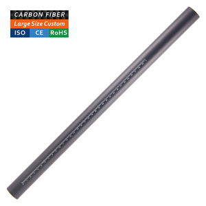 Ống sợi <span class=keywords><strong>carbon</strong></span> một đoạn 6m 20ft, sản xuất OEM, tùy chỉnh, chất liệu 3K cong, nhẹ, cường độ cao, phủ prepreg - Product Image 1