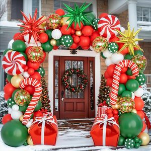 Hot Sale Christmas Latex <b>Balloon</b> <b>Arch</b> Set Red Green White Candy Home Outdoor Christmas Scene Decorations - Product Image 4