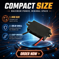 Convertisseur de tension abaisseur WEMAXPOWER pour voiture, USB simple avec trous d'installation, DC 12V vers USB 5V 3A 15W