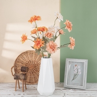 MW97001 tissu artificiel à tige unique de Dahlia, 8 couleurs disponibles pour la décoration de fête de jardin, événement de mariage à domicile