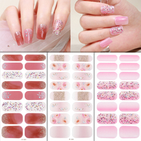 Nouvelles Bandes de Gel UV Non Toxiques SS26 Rose Bébé Dégradé Pailleté avec Nœud Papillon, Haute Flexibilité, Ajustement Parfait des Bords, Idéales pour l'Art des Ongles en Salon