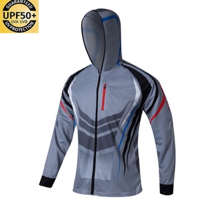 UPF50+ Sun Protection Moisture Wicking Polyester Spandex Fishing Wear Men's Long Sleeve Zipper Hiking Shirt Uv Fishing Shirts - Product Image 4