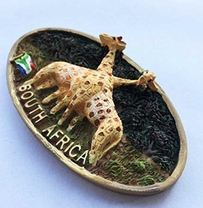 Resina Jirafa Sudáfrica 3D Nevera Imán Colección Souvenirs. Decoración del hogar y la cocina Pegatinas magnéticas Artesanía de resina Artesanías de resina - Product Image 3
