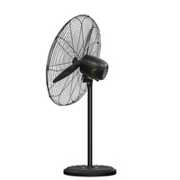 Ventilateur électrique sur pied en métal industriel AC haute puissance grand flux d'air 10 mètres vent fort RV utilisation extérieure plancher oscillant à 3 vitesses