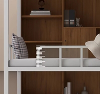 Lit superposé moderne en acier, bois et fer, durable, type capsule spatiale, double couche, pour appartement, idéal pour le gaming et l'hôtellerie
