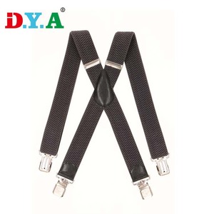Sangle colorée personnalisée pour hommes adultes en forme de X 4 pinces métalliques bretelles élastiques ceintures pour pantalons - Product Image 4
