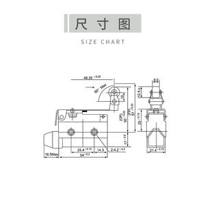 Micro-interrupteur étanche à réinitialisation automatique CNTD Changde Electric CZ-7124 avec poignée longue et rouleau 220v Max. Tension - Product Image 1