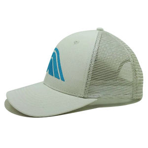 Casquette de créateur avec 6 panneaux personnalisés et broderie 3D personnalisée à 6 panneaux Casquette de camionneur en maille à bord incurvé brodé 3D à la mode - Product Image 2