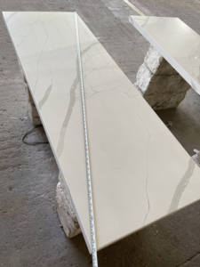 Việt Nam nhà máy prefab calacatta trắng đá thạch anh Countertop slab thân thiện với môi thiết kế hiện đại bán buôn - Product Image 6