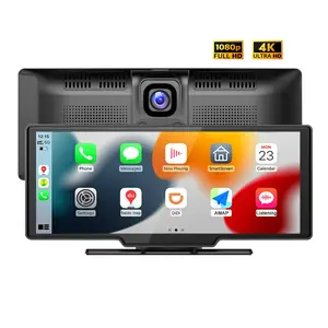 Araba için monitör HD çift BT Stereo araba radyo Dash kamera 10.26 inç kablosuz Carplay ve Android otomatik dokunmatik ekran ses sistemi