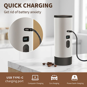 Machine à café portable avec batterie, affichage numérique de la température, machine à expresso de voyage pour le bureau et la maison - Product Image 3