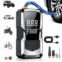 Compresseur de gonflage de pneus sans fil portable 150 PSI avec jauge numérique, arrêt automatique, gonflage rapide et lumière d'urgence