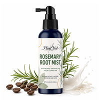Semprotan Pertumbuhan Rambut Penguat Akar Beras Rosemary Kafein Label Pribadi untuk Rambut Tipis, Rapuh, dan Kering, Perawatan Kulit Kepala Harian
