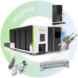 2kw Leapion totalmente capa de corte a laser de fibra máquina de corte de aço inoxidável e aço carbono entrega rápida