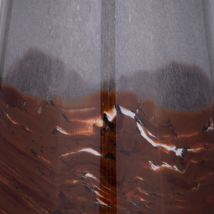 Vaso in vetro con forma scultorea e base appoggiata al pavimento per soggiorno, vaso decorativo per fiori - Product Image 4