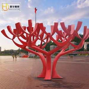 Jiahua Stainless Steel Abstract <b>Tree</b> <b>Outdoor</b> Floor Mount Handmade Decorative Sculpture - Product Image 1