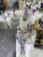 Jouet interactif pour chat Aimigou, bâtonnet à plumes colorées écologiques, en plastique, bois et sisal, personnalisable, vente en gros