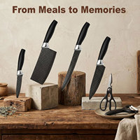 TOALLWIN Nouveau produit, couteaux de cuisine, ensemble de couteaux de chef en acier inoxydable, ensemble professionnel de 6 couteaux de cuisine avec boîte élégante