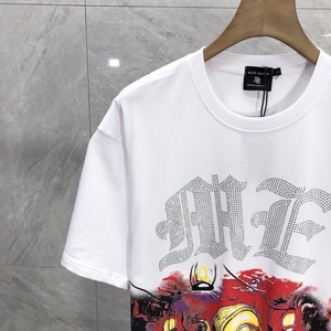 T-shirt Homme Manches Courtes 100% Coton Qualité Supérieure Grammage Lourd Imprimé Rétro Lettres Émoticônes Mixtes Style Urbain Décontracté Hip-Hop - Product Image 4