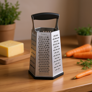 Râpe de cuisine Cuisipro 7 en 1 en acier inoxydable, râpe multifonction pour fromage, légumes et plus encore - Product Image 3