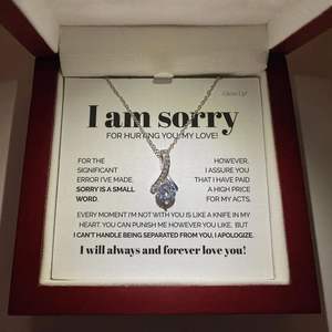 Collar con Colgante de Lágrima de Cobre con Tarjeta de Texto Personalizado - Regalo Clásico de Perdón y Aplicación de Remedio para el Día de San Valentín - Product Image 2