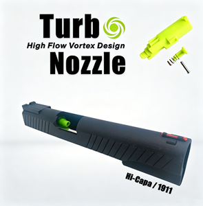 Boquilla de aire Turbo GBB para HiCapa 1911, diseño de vórtice de alto flujo, compatible con pistolas de gas Tokyo Marui <span class=keywords><strong>serie</strong></span> 1911 - Product Image 2