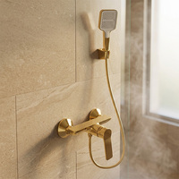 Nouvelle conception Robinet de salle de bain en laiton chromé à fonction unique, mitigeur de baignoire, ensemble de douche pour salle de bain