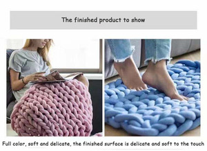 Fil crocheté à la main 150 polyester, épais et doux, tricot à chaud bio, ficelle teint, prix - Product Image 5