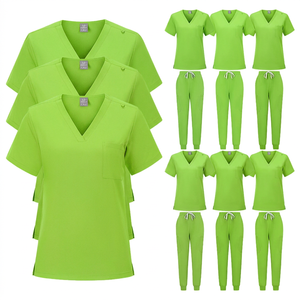 Hothome Cheap Summer Wholesale Breathable Short Sleeved Knitted <b>Surgical</b> <b>Scrub</b> Suit Set Unisex Hospital Use Needle Detection 95% - Product Image 3