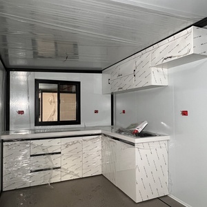 Prix bon marché pliable détachable pliable conteneur maison pour hôtel <span class=keywords><strong>déménagement</strong></span> 20 pieds 40 pieds minuscule paquet plat maison préfabriquée Kits - Product Image 4