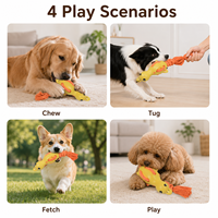 Juguete para Perros con Forma de Pato, Personalizado de Fábrica, con Construcción de TPR y Cuerda, para Programas de Regalos para Mascotas y Suministro al por Mayor